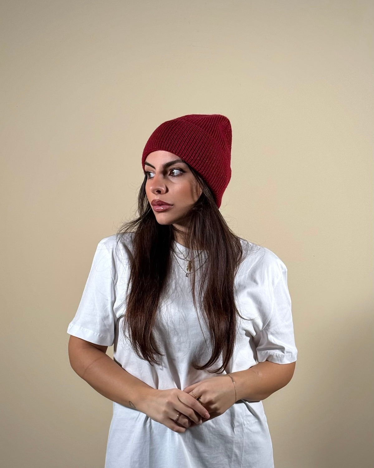 Cappello cuffia lurex