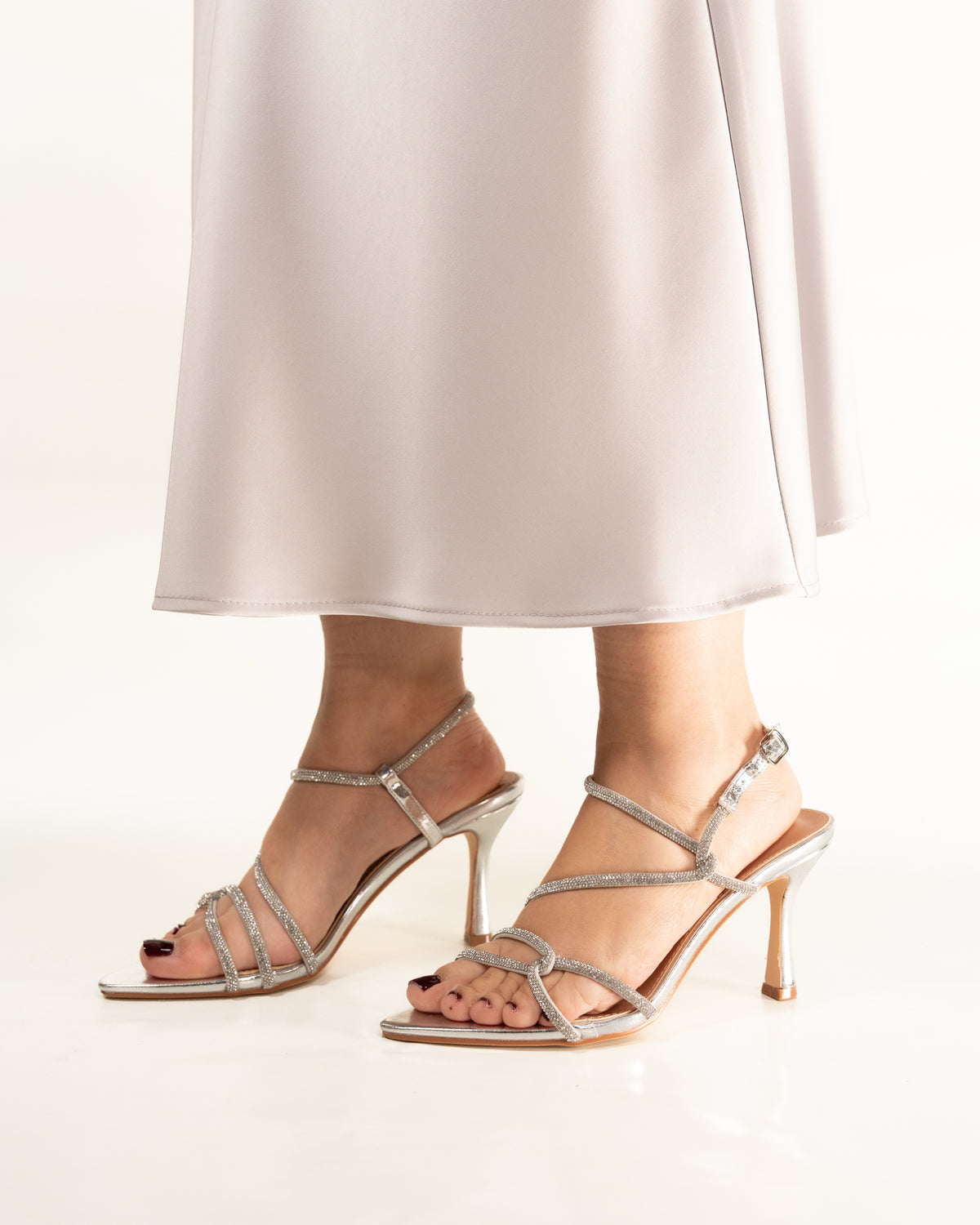 Sandalo Silver Strass